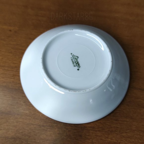 Vintage Limoges France Floral Print Demitasse Teacup and Saucer - Picture 7 of 10